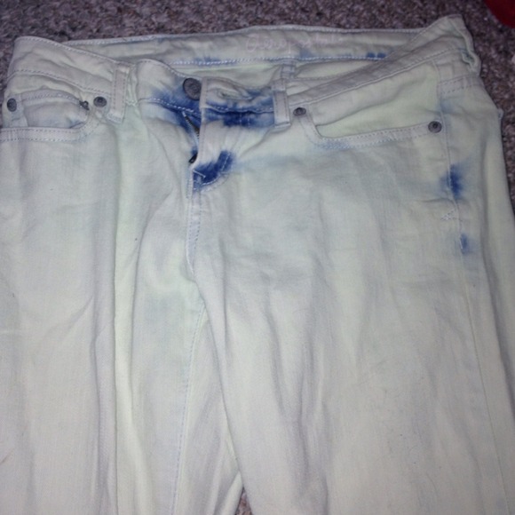 Green acid washed jeans - Picture 3 of 4