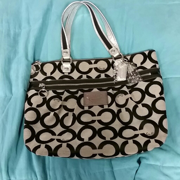 Coach poppy tote
