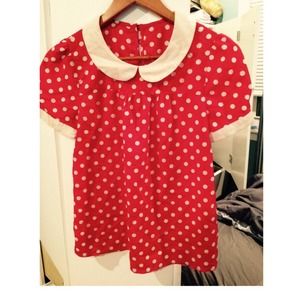 cute shirt poka dot shirt 💥