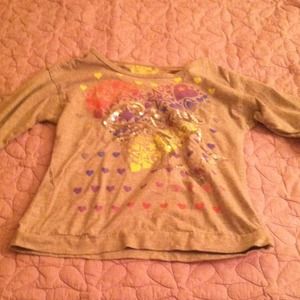 Gray colorful shirt the says "star"!