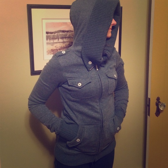 Heather blue Burton zip up jacket