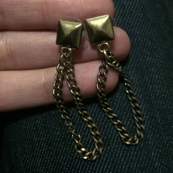 Urban Outfitters Jewelry - SOLD Faux gold punk stud earrings