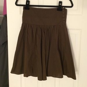 SOLD Vince brown cotton fit and flare skirt