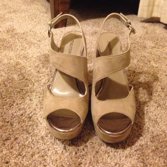 Maurices Shoes - Maurice's platform tan sandals.