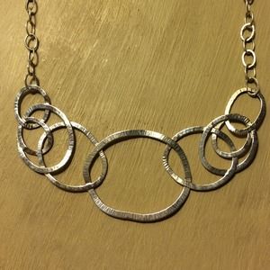 Sterling Silver Geometric Circles Necklace