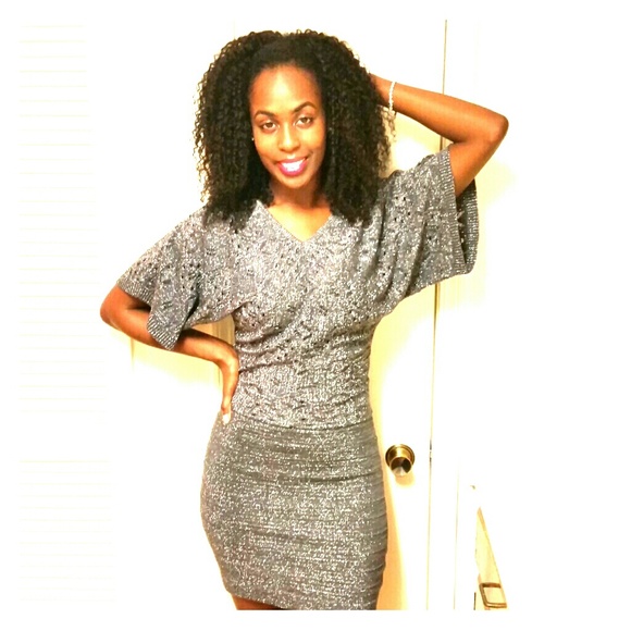 Shimmering gray holiday dress/ teal dress bundle