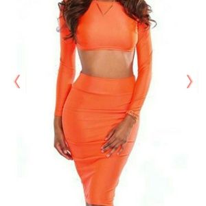 Orange 2 piece dress** BNWT