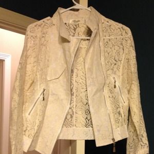 White lace jacket Nwot size large
