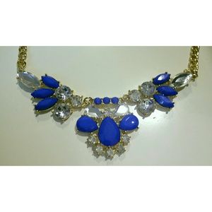 Nordstrom BP adjustable neckeless - Blue, Silver