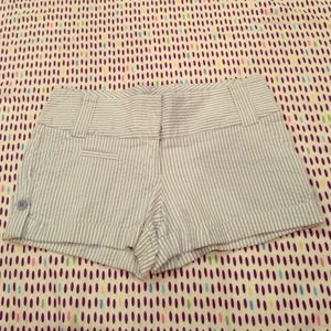 Blue & White crinkle shorts
