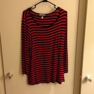 Black and red stripe shirt