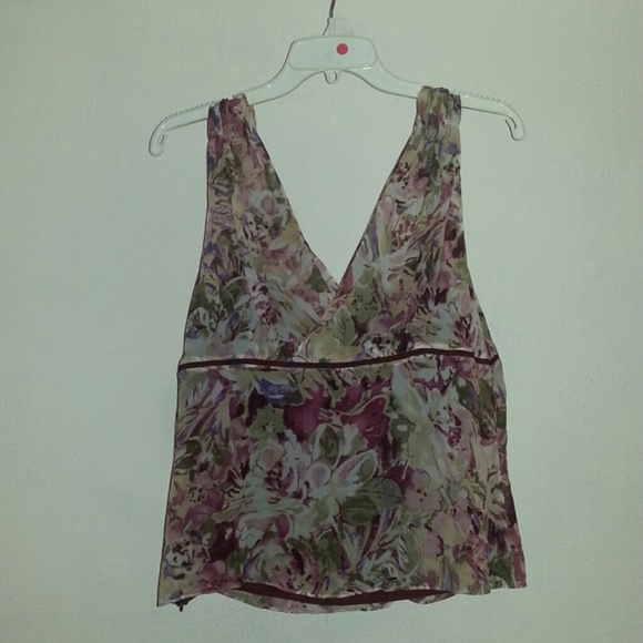 Floral Chiffon Sleeveless Top