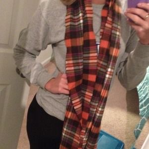 Orange plaid scarf