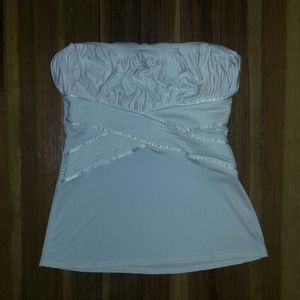 Adorable White Strapless Top