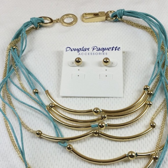 1 LEFT EACH❗️❗️❗️Pink & Blue 7 tier necklace NWOT - Picture 3 of 3