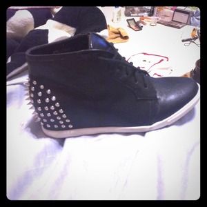 Black Wedged Ankle Boots