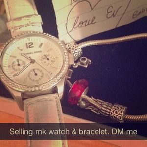 Pandora Bracelet & MK watch