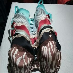 Lot of 6 gap body plunge demi bras 38dd