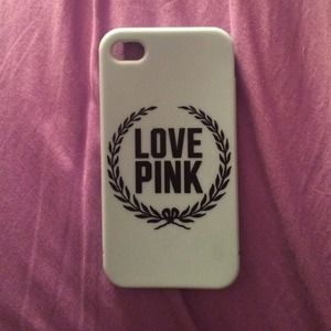 iphone 4 light blue victorias secret pink case