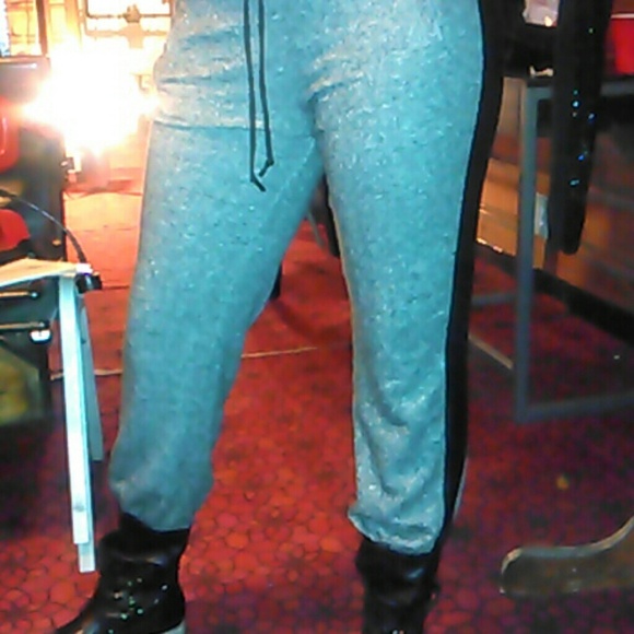 Arden B tweed and leatherlike pants. - Picture 2 of 4