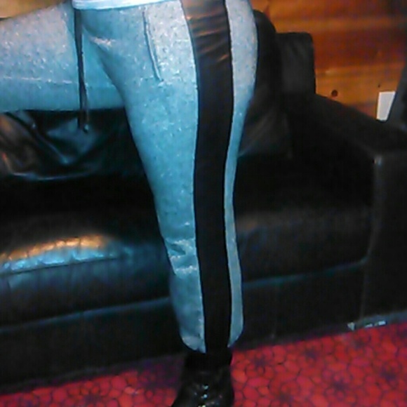 Arden B tweed and leatherlike pants. - Picture 4 of 4