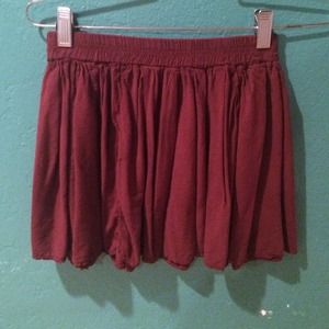 Brandy Melville maroon luma skirt