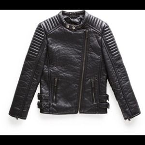 Mango vegan leather motorcycle jacket