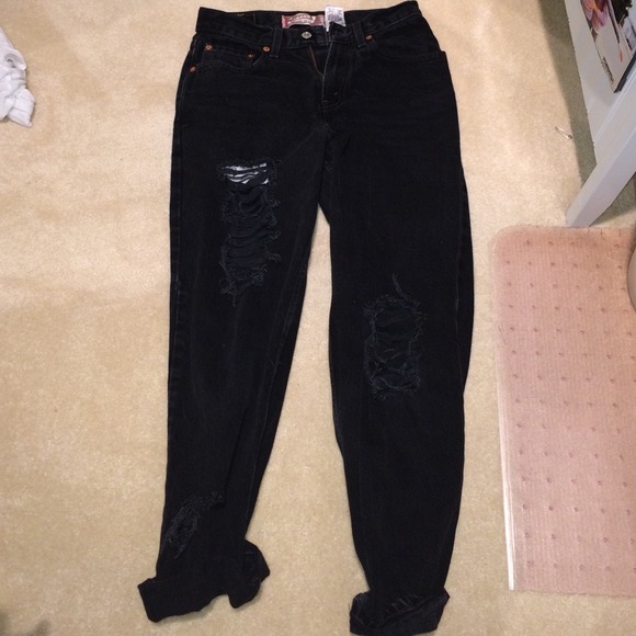 Urban Renewal Black Boyfriend Jeans