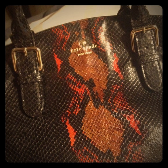 Kate Spade Croc-Embossed Leather Handbag