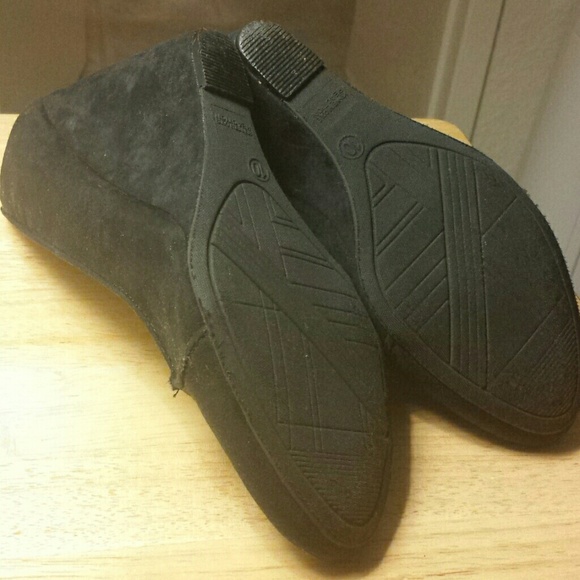 Navy Blue suede wedges - Picture 2 of 2