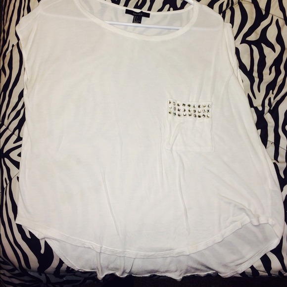 All white Forever 21 shirt