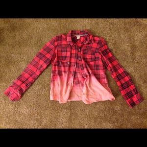 Red Dip-Bleached Flannel