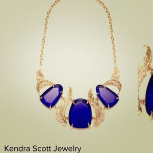 Kendra Scott Cobalt Feather Necklace
