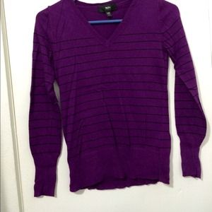 Purple v-neck sweater