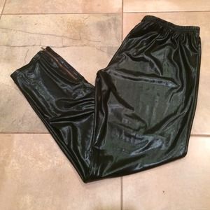 Wet Faux Leather Leggings