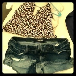 VICTORIAS secret bathing suit and shorts pair!