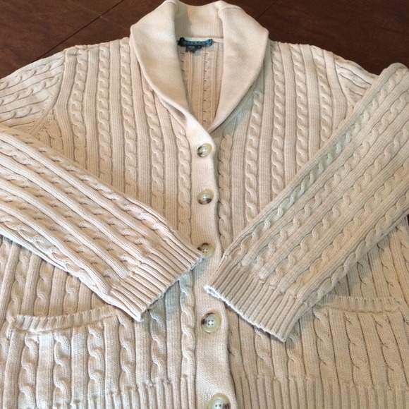 Ralph Lauren cable knit cardigan.