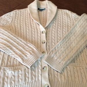 Ralph Lauren cable knit cardigan.