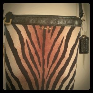 Coach Madison Zebra Print Crossbody
