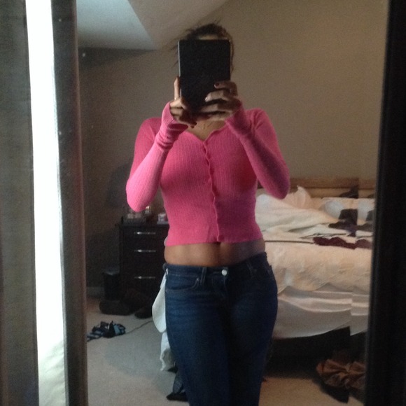 Pink crop sweater