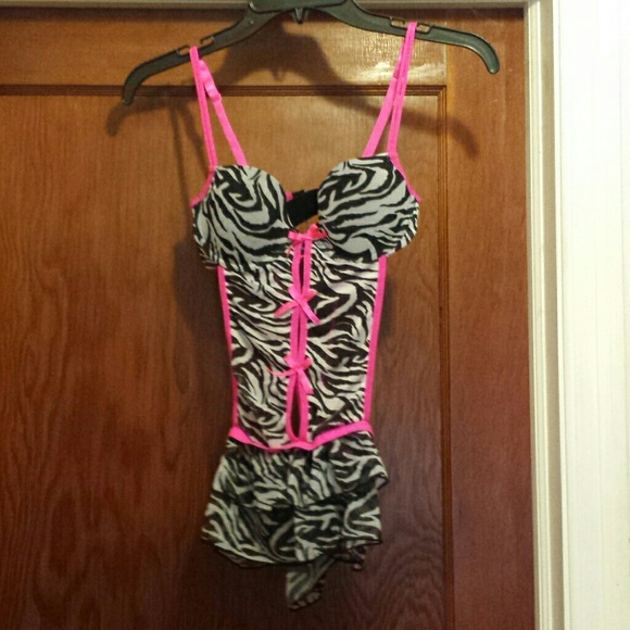 Zebra print lingerie
