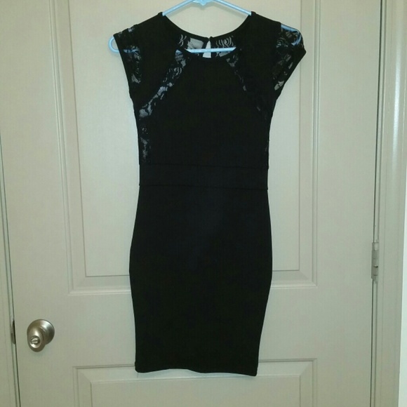 Sexy short black dress