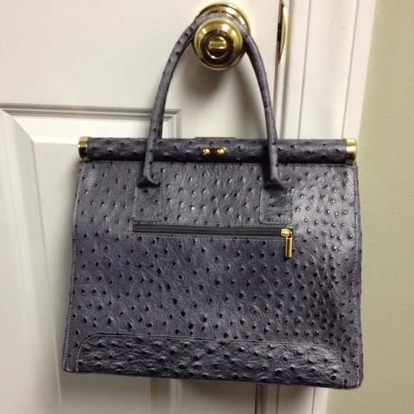 Dark Grey GIADA PELLE genuine leather Italian bag! - Picture 2 of 4