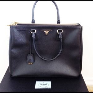 Prada Saffiano  double zip bag.