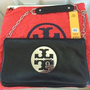 Sold✨Tory Burch black leather Reva bag💯Authentic