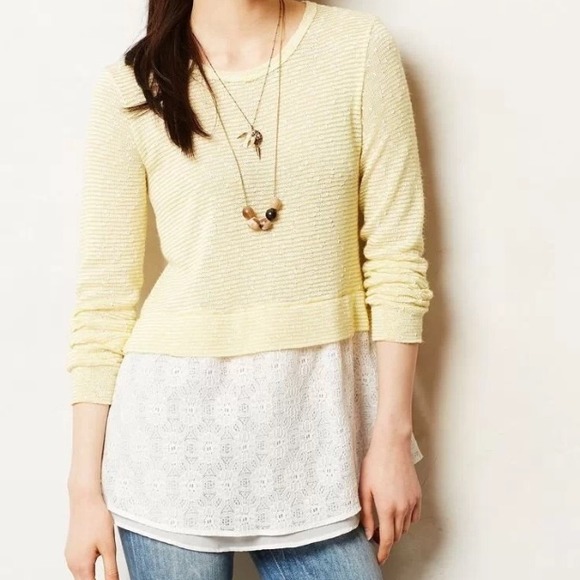 Anthropolgie Clu & Willoughby lace Tunic.  NWT Lg