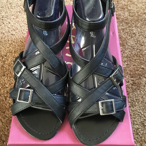 NEW Black gladiator sandals.