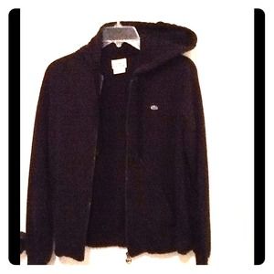 Women's Lacoste Black Hoodie   Size 40
