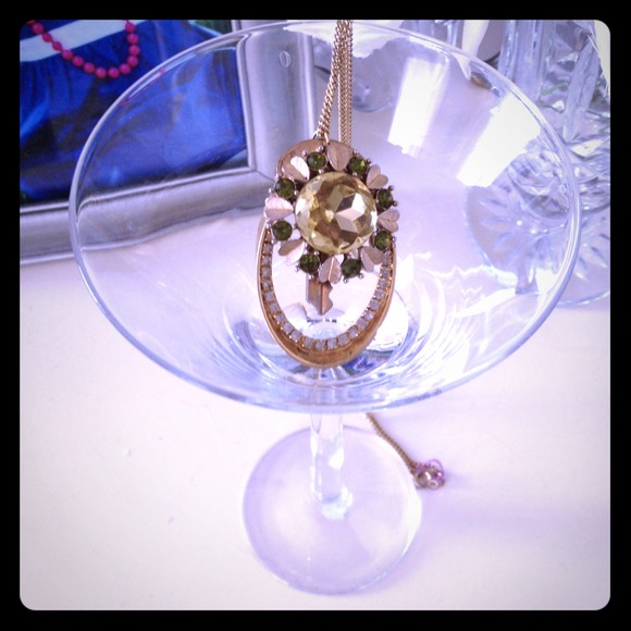 Vintage up cycled gold key pendant necklace