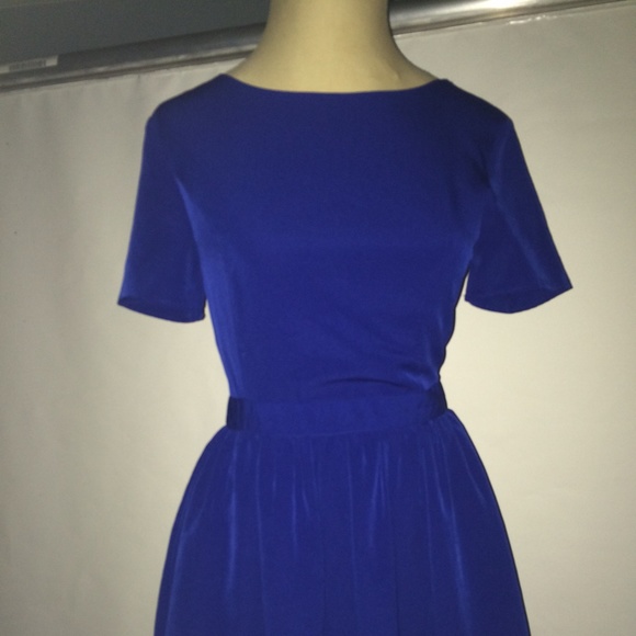 NIP Royal Blue Open back Mini Dress Sz S - Picture 2 of 4